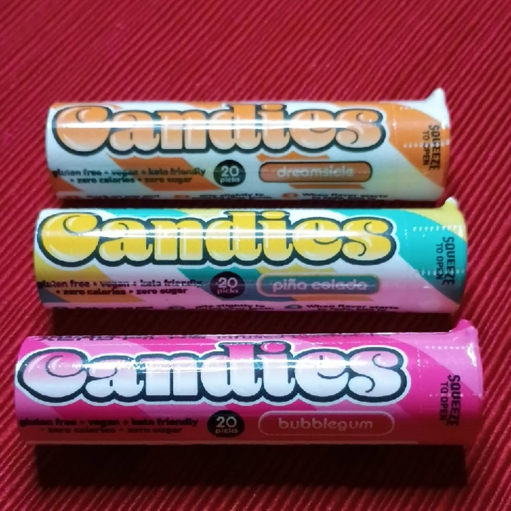 Tiktok Candie's Party Candy Rolls - Pink, Yellow, Orange